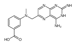 3-[(2,4-diaminopteridin-6-yl)methyl-methylamino]benzoic acid Structure