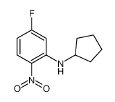 N-cyclopentyl-5-fluoro-2-nitroaniline结构式