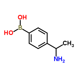 [4-(1-Aminoethyl)phenyl]boronic acid structure