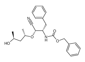 benzyl ((1S,2S)-1-cyano-1-(((2S,4S)-4-hydroxypentan-2-yl)oxy)-3-phenylpropan-2-yl)carbamate结构式