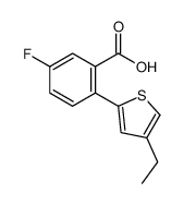 2-(4-ethylthiophen-2-yl)-5-fluorobenzoic acid Structure