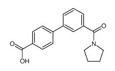 4-[3-(pyrrolidine-1-carbonyl)phenyl]benzoic acid结构式