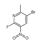 5-bromo-2-fluoro-6-methyl-3-nitropyridine结构式