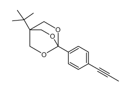 1-tert-butyl-4-(4-prop-1-ynylphenyl)-3,5,8-trioxabicyclo[2.2.2]octane结构式