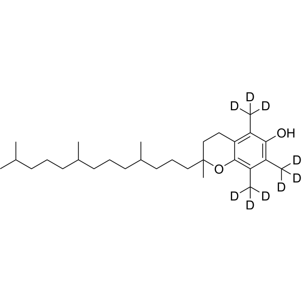 DL-α-生育酚-d9结构式