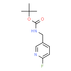 叔-丁基 ((6-氟吡啶-3-基)甲基)氨基甲酯结构式