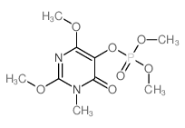 2,4-Dimethoxy-1-methyl-6-oxo-1,6-dihydro-5-pyrimidinyl dimethyl phosphate结构式