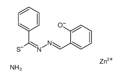 zinc,azane,(NE,Z)-N-[(2-oxidophenyl)methylidene]benzenecarbohydrazonothioate Structure