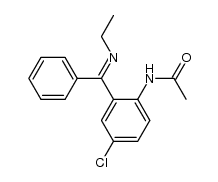 N-[4-chloro-2-[ethylimino(phenyl)methyl]phenyl]acetamide Structure