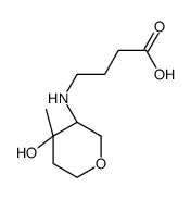 4-[[(3S,4S)-4-hydroxy-4-methyloxan-3-yl]amino]butanoic acid Structure