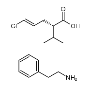(S,E)-5-chloro-2-isopropyl pent-4-enoic acid phenyl ethanamine Structure