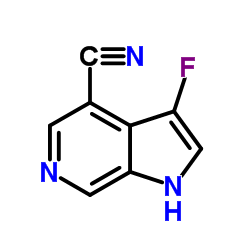 3-Fluoro-1H-pyrrolo[2,3-c]pyridine-4-carbonitrile结构式