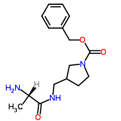 Benzyl 3-[(alanylamino)methyl]-1-pyrrolidinecarboxylate Structure