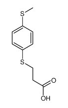 3-(4-methylsulfanylphenyl)sulfanylpropanoic acid结构式