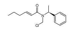 (S,E)-N-(chloromethyl)-N-(1-phenylethyl)hex-2-enamide结构式