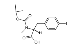 N-BOC-N-methyl-4-iodo-L-phenylalanine Structure