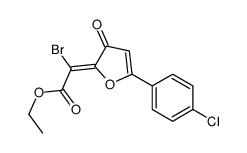 ethyl (2Z)-2-bromo-2-[5-(4-chlorophenyl)-3-oxofuran-2-ylidene]acetate Structure