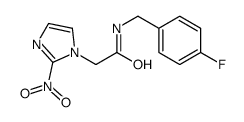 N-[(4-fluorophenyl)methyl]-2-(2-nitroimidazol-1-yl)acetamide结构式