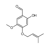 2-hydroxy-5-methoxy-4-(3-methylbut-2-enoxy)benzaldehyde Structure