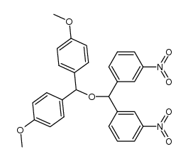 [bis(p-anisyl)methyl] [bis(m-nitrophenyl)methyl] ether结构式