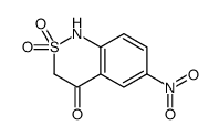 6-nitro-2,2-dioxo-1H-2λ6,1-benzothiazin-4-one结构式