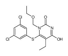 6-(3,5-dichlorophenyl)sulfanyl-1-(ethoxymethyl)-5-ethylpyrimidine-2,4-dione结构式
