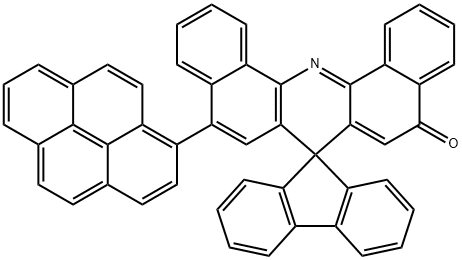 9'-(芘-1-基)-螺[芴-9,7'-二苯并吖啶]-5'-酮结构式