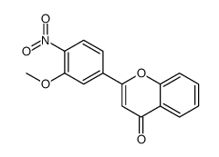 2-(3-甲氧基-4-硝基苯基)-4H-苯并吡喃-4-酮结构式