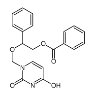 [2-[(2,4-dioxopyrimidin-1-yl)methoxy]-2-phenylethyl] benzoate Structure