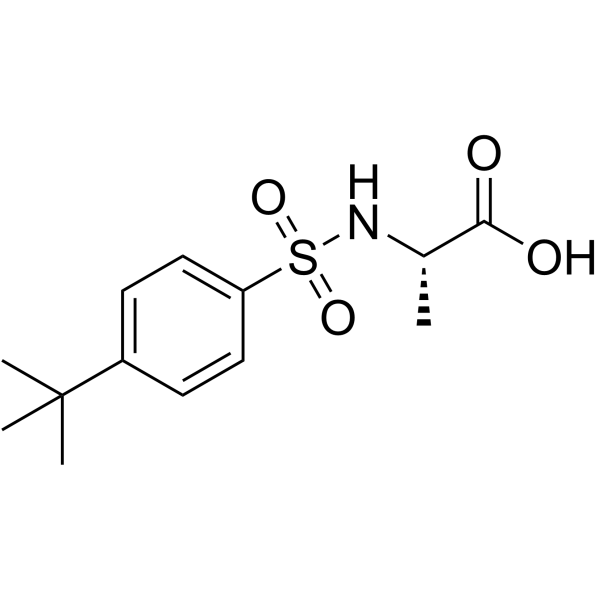 ((4-(叔丁基)苯基)磺酰基)丙氨酸结构式