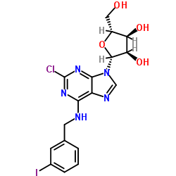 2-Chloro-N-(3-iodobenzyl)adenosine Structure