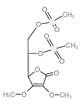 L-Ascorbic acid, 2,3-di-O-methyl-, dimethanesulfonate (en) Structure