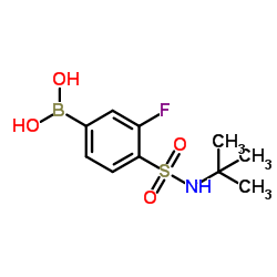 (4-(N-(叔-丁基)氨磺酰)-3-氟苯基)硼酸结构式