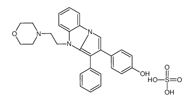 4-[4-(2-morpholin-4-ylethyl)-3-phenylpyrrolo[1,2-a]benzimidazol-2-yl]phenol,sulfuric acid结构式