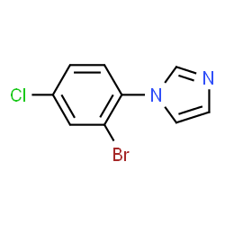 1-(2-Bromo-4-chlorophenyl)-1H-imidazole结构式