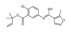 2-methylbut-3-en-2-yl 2-chloro-5-[(2-methylfuran-3-carbothioyl)amino]benzoate结构式