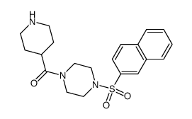 1-(2-naphthylsulphonyl)-4-(4-piperidinylcarbonyl)piperazine Structure