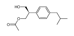 (2R)-(+)-3-acetoxy-2-(4-isobutylphenyl)-1-propanol结构式