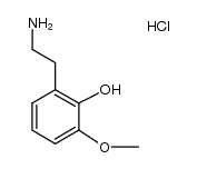 2-(2-amino-ethyl)-6-methoxy-phenol, hydrochloride Structure