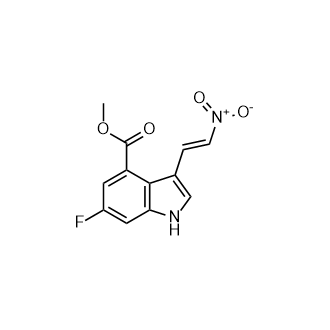 (E)-Methyl6-fluoro-3-(2-nitrovinyl)-1H-indole-4-carboxylate Structure
