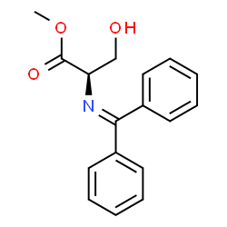 (R)-METHYL 2-(DIPHENYLMETHYLENEAMINO)-3-HYDROXYPROPANOATE Structure