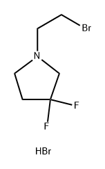 1-(2-bromoethyl)-3,3-difluoropyrrolidine hydrobromide结构式