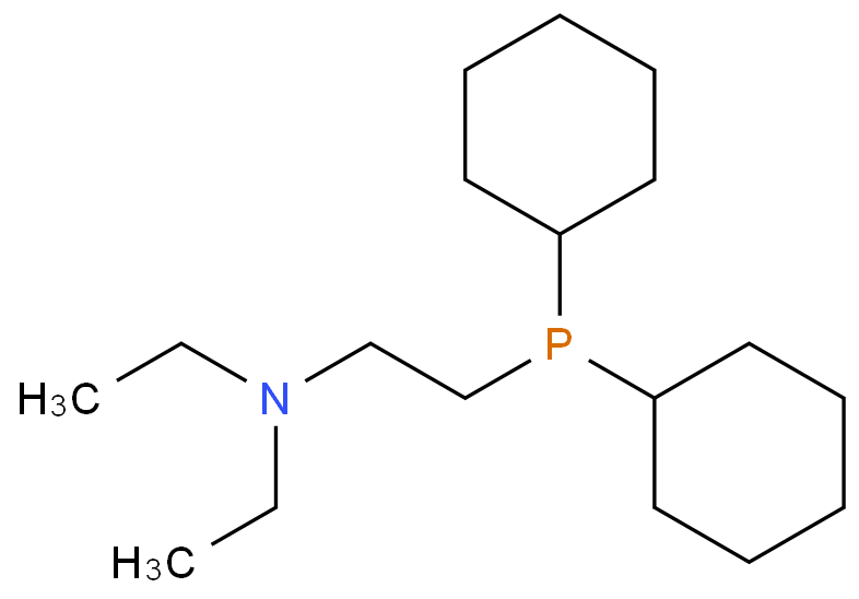 2-dicyclohexylphosphino-N,N-diethylethanamine Structure