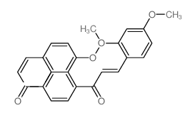 3-(2,4-dimethoxyphenyl)-1-[4-[3-(2,4-dimethoxyphenyl)prop-2-enoyl]phenyl]prop-2-en-1-one结构式