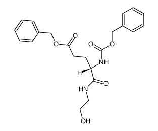 L-N-Carbobenzoxy-glutaminsaeure-α-(2-hydroxyethyl)-amid-γ-benzylester Structure