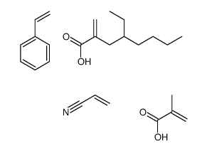 4-ethyl-2-methylideneoctanoic acid,2-methylprop-2-enoic acid,prop-2-enenitrile,styrene Structure