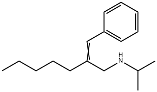 (2E)-2-(苯基亚甲基)庚基](丙烷-2-基)胺结构式