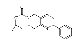 2-Phenyl-6-boc-7,8-dihydro-5H-pyrido[4,3-d]pyrimidine结构式