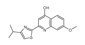 2-(4-isopropyl-1,3-thiazol-2-yl)-7-methoxyquinolin-4-ol结构式