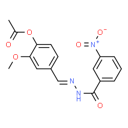 2-methoxy-4-[2-(3-nitrobenzoyl)carbonohydrazonoyl]phenyl acetate picture